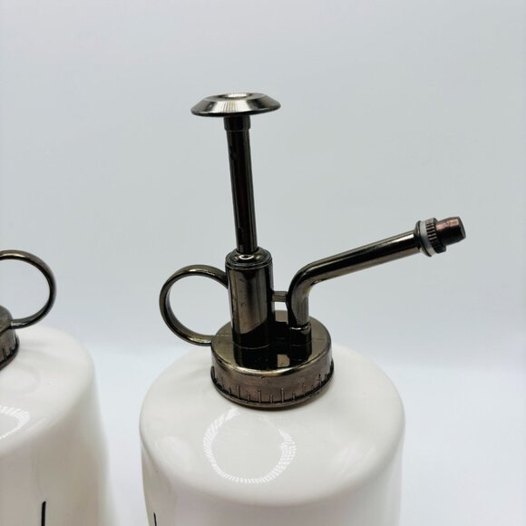 Rae Dunn GROW WATER Ceramic Plant Mister Set White Black Lettering Farmhouse Dec - Picture 4 of 5